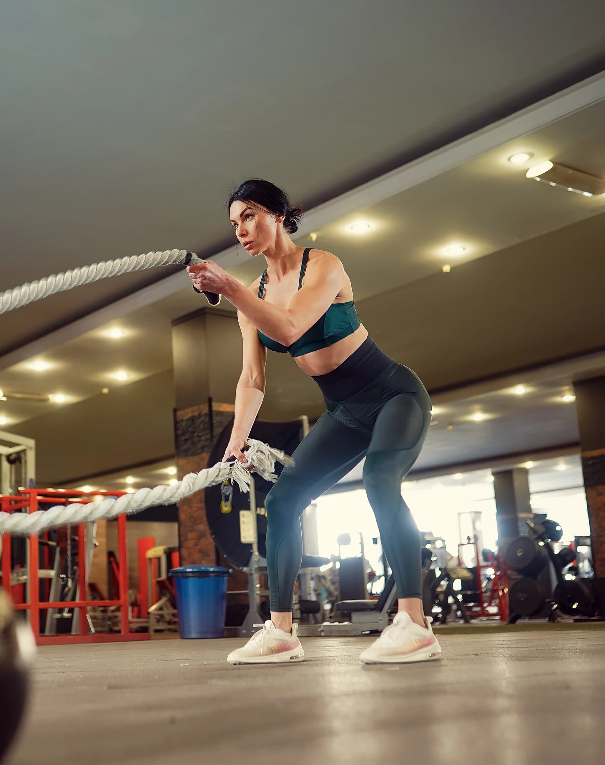 Person training in a gym